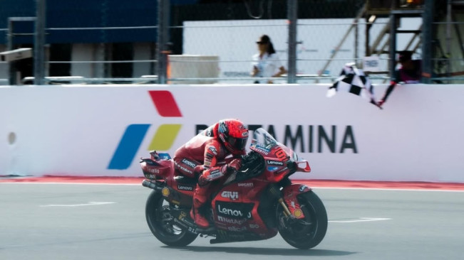 Marc Marquez finis keenam sprint race MotoGP Mandalika 2025. [Instagram @marcmarquez93]